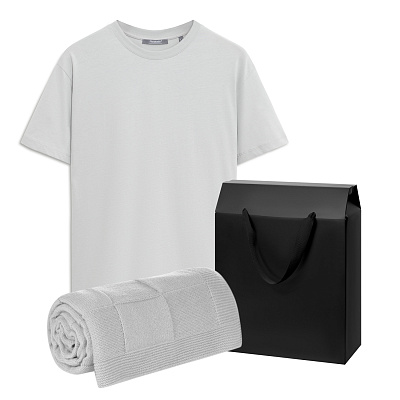 Набор с одеждой KRIS (футболка, плед) , XL (Серый)