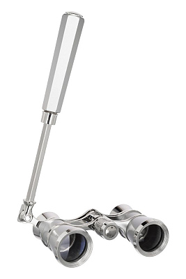 Театральный бинокль-лорнет Broadway 325E, серебристый
