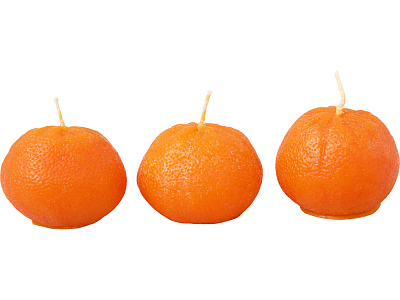 Набор свечей Мандарины в сетке, без аромата