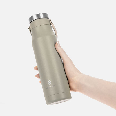 Термобутылка Tateyama, серо-бежевая