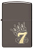 Зажигалка ZIPPO Lucky 7 Design с покрытием Black Ice®, латунь/сталь, черная, 38x13x57 мм - Фото 2