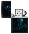Зажигалка ZIPPO Spiritual Cat с покрытием Black Light, латунь/сталь, черная, матовая 38x13x57 мм - Фото 4