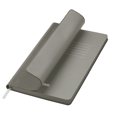 Ежедневник Латте софт-тач (Latte soft touch) недатированный, серый (без стикеров) (Серый, бежевый)
