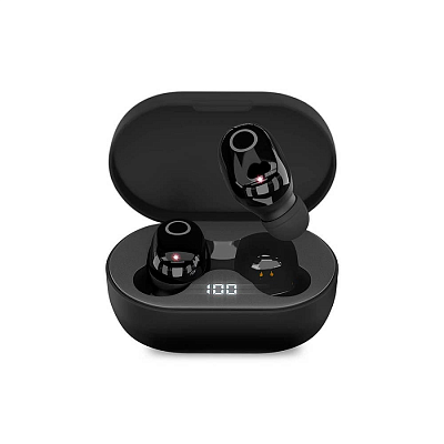 Наушники беспроводные с зарядным боксом HIPER TWS BRISE V2, цвет черный  (Чёрный)