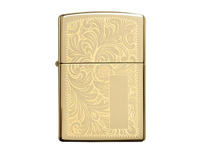 Зажигалка ZIPPO Venetian® с покрытием High Polish Brass (Золотистый)