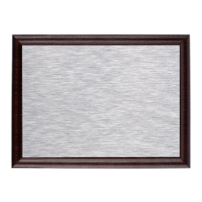 Плакетка Plaque, малая, вишня с серебристой пластиной (Серебристый)