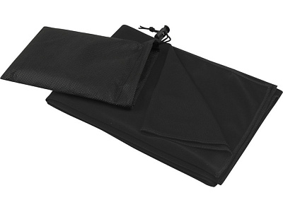 Полотенце спортивное Lucas из переработанного полиэстера, 50х100 см (Чёрный)