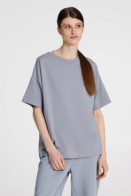 Футболка унисекс оверсайз T3, синяя (Серый)