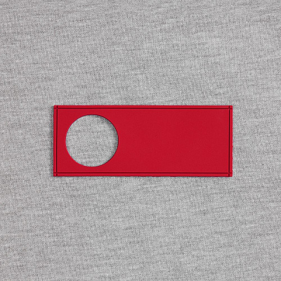 Лейбл из ПВХ с вырубкой «Круг», красный