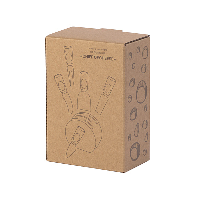Набор для сыра "Chief of cheese" на подставке, натуральный