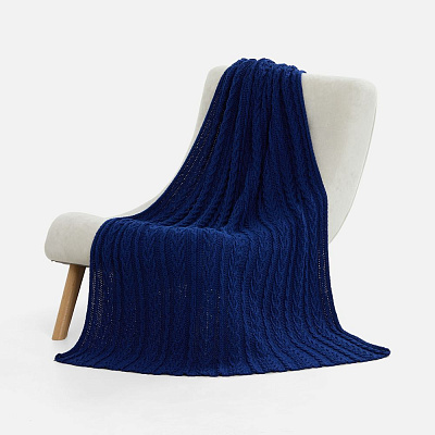 Плед Eloisa, темно-синий (кобальт) (Тёмно-синий)