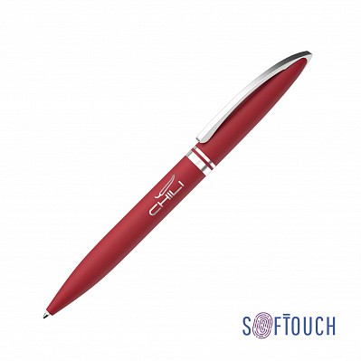 Ручка шариковая "Rocket", покрытие soft touch  (Красный)