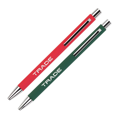 Ручка шариковая "Trade", покрытие soft touch, темно-синий