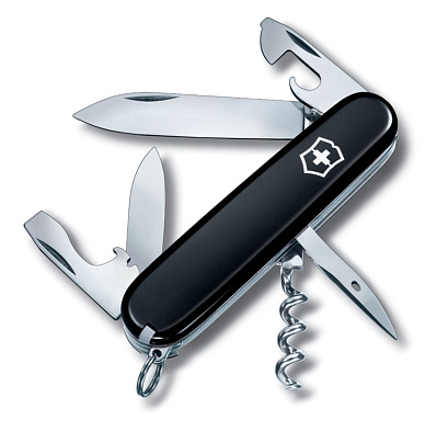 Нож перочинный VICTORINOX Spartan, 91 мм, 12 функций, чёрный (Черный)