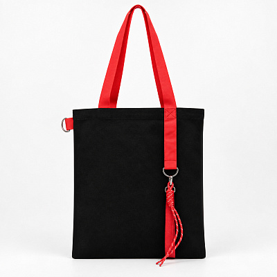 Набор Superbag Red line: шоппер с обвесом (Черный с красным)