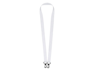 Ланъярд под сублимацию с 2-мя карабинами, 2 см (Белый)