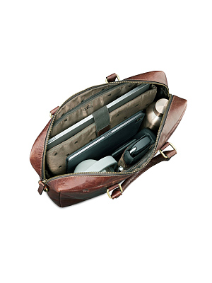 Сумка Mano "Don Leon", натуральная кожа в коричневом цвете, 41 х 29,5 х 8,5 см