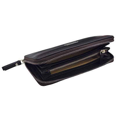 Кошелёк Cross Spanish Summer. Кожа наппа, фактурная, коричневый, 19 х 10 х 1,9 см