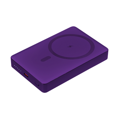 Внешний аккумулятор Атлантис Плюс PD (Atlantis PD Plus) 10000mAh с функцией беспроводной зарядки 15W  (Фиолетовый)