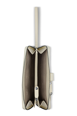 Кошелёк женский BUGATTI Daphne с ключницей, бежевый цвет, воловья кожа/полиэстер, 19х3х11 см