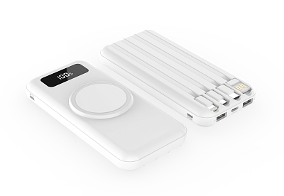 Внешний аккумулятор Authority с беспроводной зарядкой (5W), 10000 mAh, белый