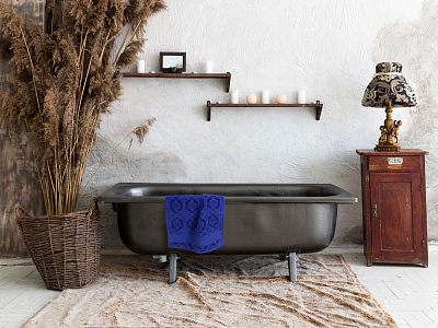 Полотенце Velin, среднее, синее