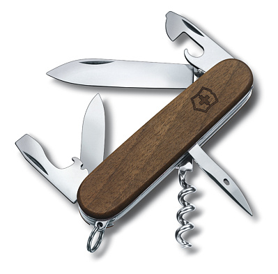 Нож перочинный VICTORINOX Spartan Wood, 91 мм, 10 функций, рукоять из орехового дерева (Коричневый)