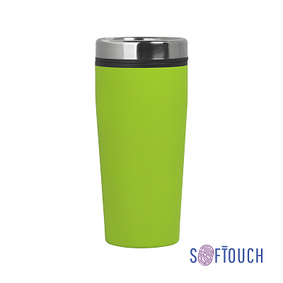 Термостакан "Европа", покрытие soft touch, 0,5 л., синий, зеленое яблоко