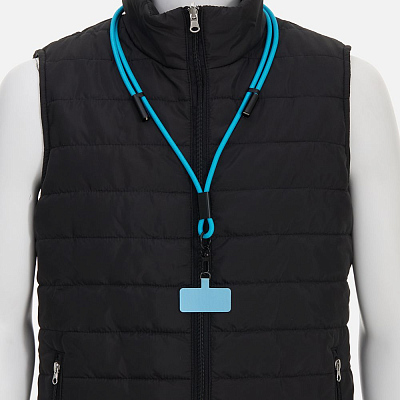 Кабель-ланьярд energyFlex Power Delivery 60 Вт, голубой