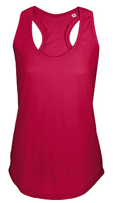 Майка женская Moka 110, белая (Красный)