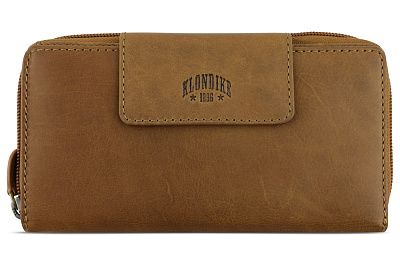 Кошелек KLONDIKE RUSH «Sheila», натуральная кожа в коньячном цвете, 19 х 11 х 4 см (Коричневый)