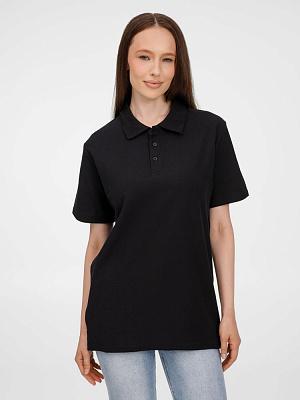 Рубашка поло унисекс Tervise, черная (Чёрный)