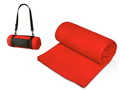 Плед Нежность с ремешком на плечо (Красный)