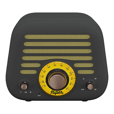 Колонка беспроводная RETRO L, цвет серый 