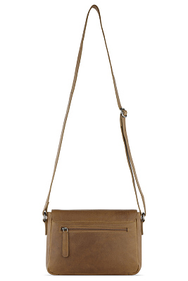 Сумка женская KLONDIKE GOLD «Amber», натуральная кожа в коньячном цвете, 27,5 х 19 х 10 см