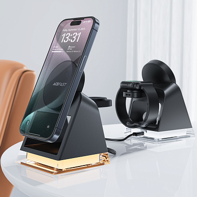 Беспроводное ЗУ ACEFAST E17 desktop 3-in-1 wireless charging holder