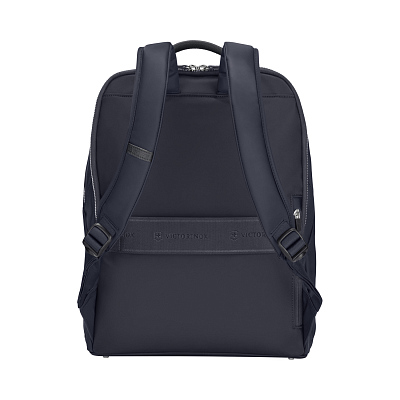 Рюкзак VICTORINOX Victoria Signature Deluxe Backpack, синий, нейлон/кожа, 32x18x39 см