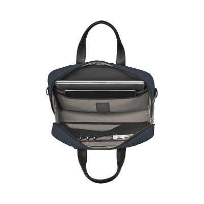 Портфель VICTORINOX Architecture Urban2 Briefcase 15'', синий, полиэстер/кожа, 42x13x31 см, 16 л