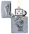Зажигалка ZIPPO Dead Mans Hand с покрытием Street Chrome, латунь/сталь, серебристая, 38x13x57 мм - Фото 3