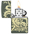 Зажигалка ZIPPO Dragon Design с покрытием Green Matte, латунь/сталь, зеленая, матовая, 38x13x57 мм - Фото 3