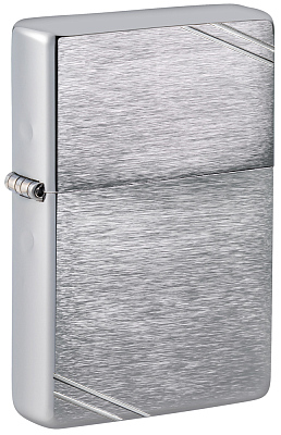 Зажигалка ZIPPO Vintage™ Series 1937, с покрытием Brushed Chrome, серебристая, 38x13x57 мм