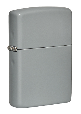 Зажигалка ZIPPO Classic с покрытием Flat Grey, латунь/сталь, серая, глянцевая, 38x13x57 мм