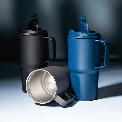 Термокружка вакуумная Авентура (Aventura), синяя