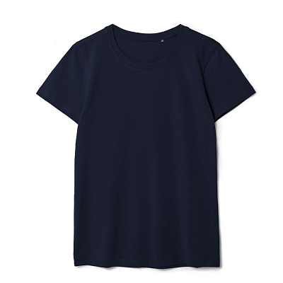 Футболка женская T-bolka Stretch Lady, темно-синяя (navy)