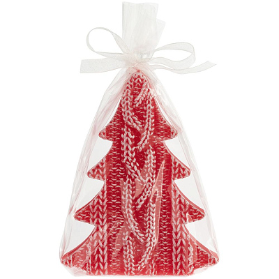 Свеча Kniteam, елка, красная