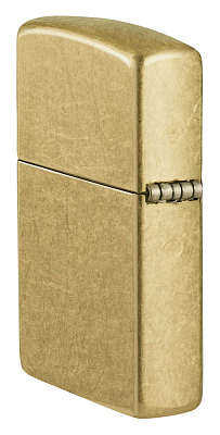 Зажигалка ZIPPO Classic с покрытием Street Brass, латунь/сталь, золотистая, 38x13x57 мм