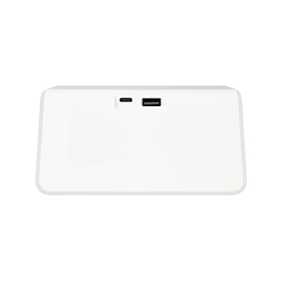 Зарядная станция с часами 15W Flame, белая