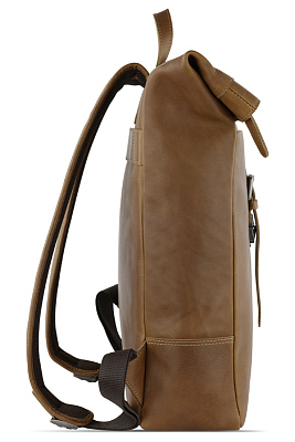 Рюкзак KLONDIKE GOLD «Donald», натуральная кожа в коньячном цвете, 40 х 42/51,5 х 11 см