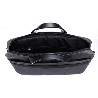 Сумка для ноутбука TORBER VECTOR 14.1'', чёрный/серый, нейлон, 40 x 5 x 28 см, 5л