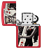 Зажигалка ZIPPO Skull King Queen Beauty с покрытием Red Matte, латунь/сталь, красная, 38x13x57 мм - Фото 4